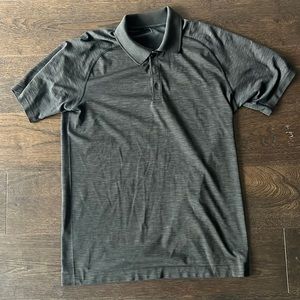 Mens Lululemon Heathered Black Golf Shirt